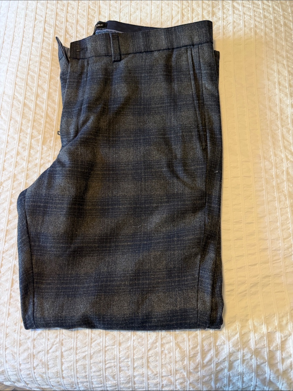 Banana Republic Gray Plaid Flat-Front Dress Shorts